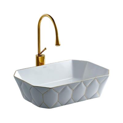Lena E-8141 Tezgah Üstü Lavabo Altın Altın