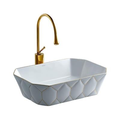 Lena E-8141 Tezgah Üstü Lavabo Altın Altın