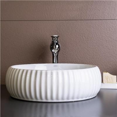Lena E-4161 Tezgah Üstü Porselen Lavabo Beyaz