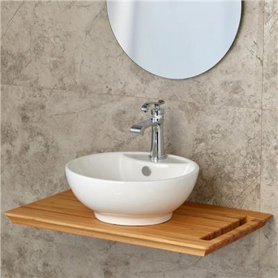 Lena E-5033 Tezgah Üstü Porselen Lavabo Beyaz