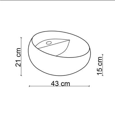 Lena EH-4660 Tezgah Üstü Lavabo Beyaz