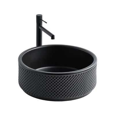 Lena E-4006S Tezgah Üstü Porselen Lavabo Siyah