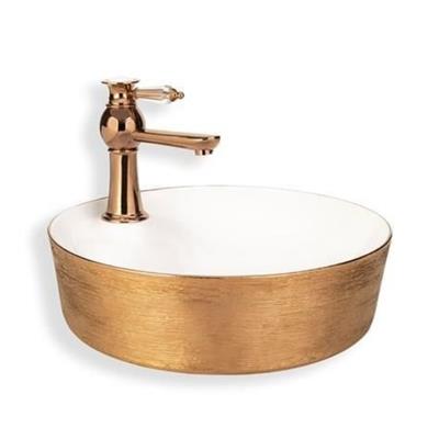 Lena E-5002R Tezgah Üstü Porselen Lavabo Karma