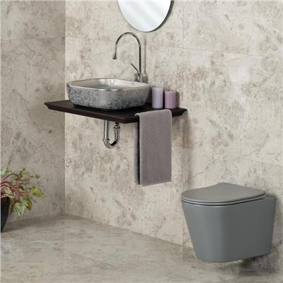 Lena EH-4290MGG Tezgah Üstü Porselen Lavabo Karma
