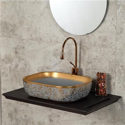 Lena EH-4290MGR Tezgah Üstü Porselen Lavabo Karma