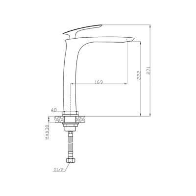 Newarc Slim Çanak Tipi Lavabo Bataryası
