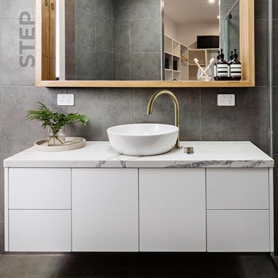 Step 2 Delikli Çanak Tipi Lavabo Bataryası Altın