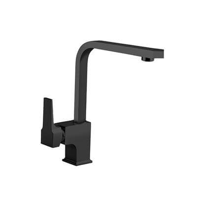 Newarc Aqua Köşe Borulu Evye Bataryası Siyah