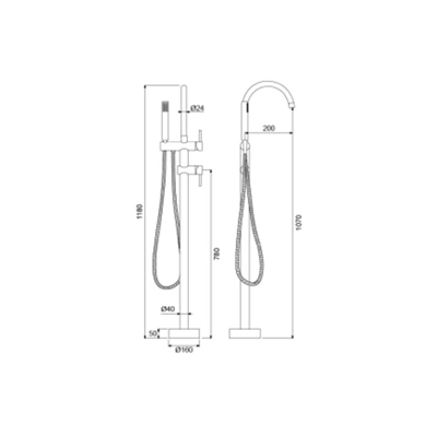 Newarc Step Tabandan Banyo Bataryası Mat Altın