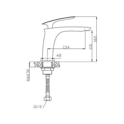 Newarc Slim Lavabo Bataryası