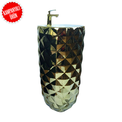 Pure Concept Crystal Altın Monoblok Lavabo
