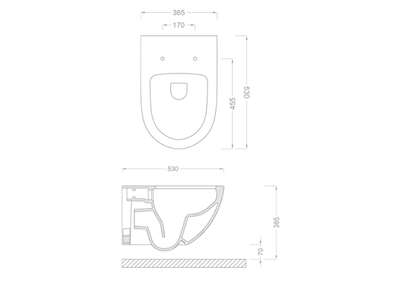 Pure Concept Platin Geometrik Kanalsız Asma Klozet Kapak Dahil