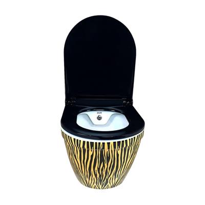 Pure Concept Tiger Altın Zebra Asma Klozet Kapak Dahil