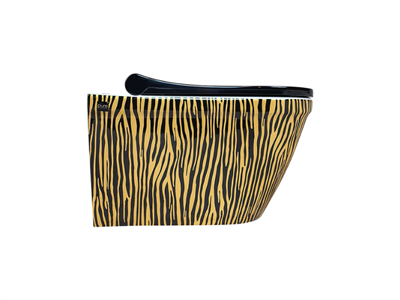 Pure Concept Tiger Altın Zebra Asma Klozet Kapak Dahil