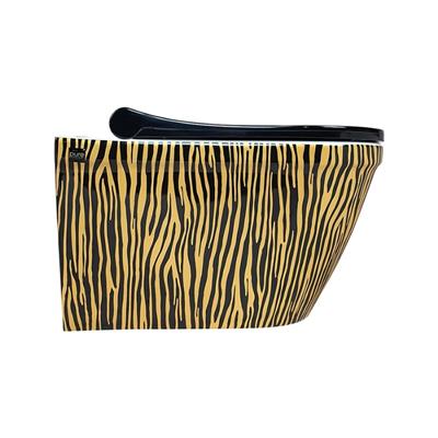Pure Concept Tiger Altın Zebra Asma Klozet Kapak Dahil