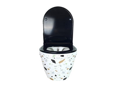 Pure Concept Terrazzo Kanalsız Asma Klozet Kapak Dahil
