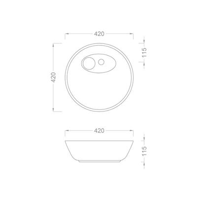 Pure Concept Beyaz Tezgah Üstü Çanak Lavabo