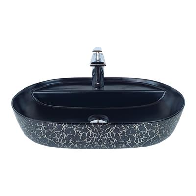 Pure Concept Marble Siyah Gümüş Çanak Lavabo