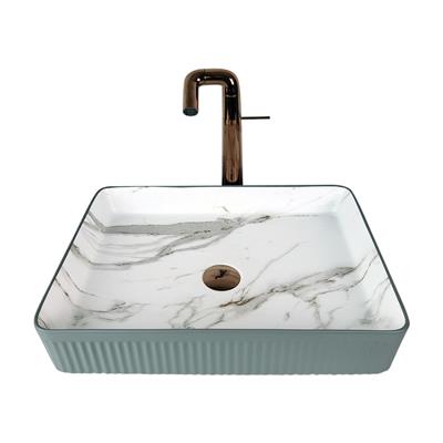 Pure Concept Marmo 50 cm Mat Gri Calacatta Tezgah Üstü Çanak Lavabo