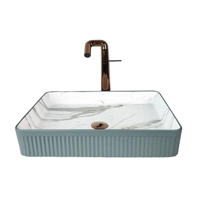 Pure Concept Marmo 50 cm Mat Gri Calacatta Tezgah Üstü Çanak Lavabo