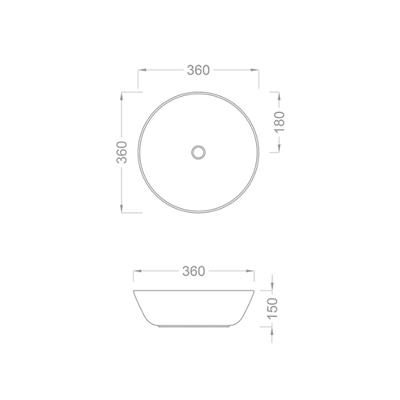 Pure Concept Beyaz Altın Tezgah Üstü Çanak Lavabo
