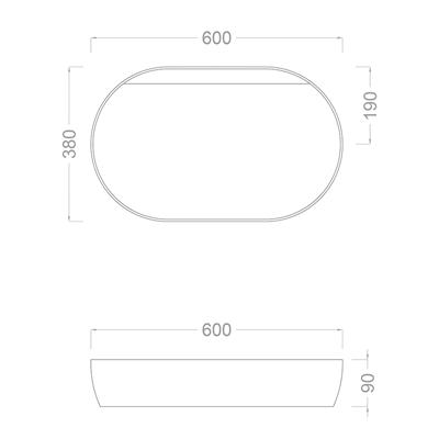 Pure Concept Ren 42 cm Beyaz Tezgah Üstü Çanak Lavabo
