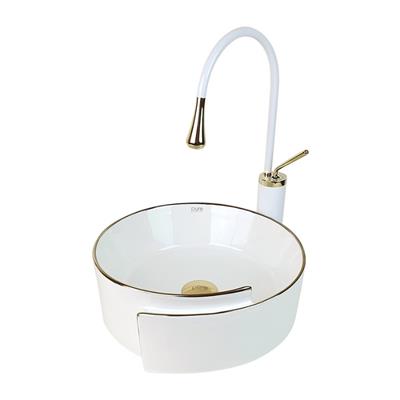Pure Concept Beyaz Altın Tezgah Üstü Çanak Lavabo