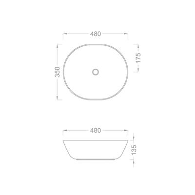 Pure Concept Beyaz Tezgah Üstü Çanak Lavabo