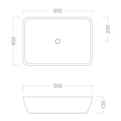 Pure Concept Amazonite 50 cm Dekoratif Tezgah Üstü Çanak Lavabo