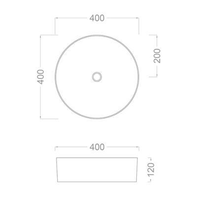 Pure Concept Faralya 40 cm Sarı Siyah Tezgah Üstü Çanak Lavabo