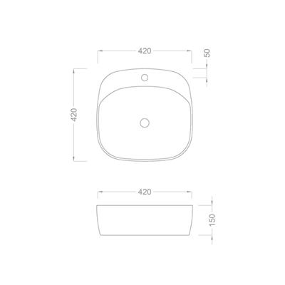 Pure Concept Beyaz Tezgah Üstü Çanak Lavabo