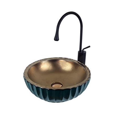 Pure Concept 40 cm Yeşil Rose Gold Tezgah Üstü Lavabo