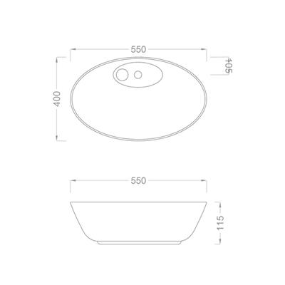 Pure Concept Beyaz Tezgah Üstü Çanak Lavabo