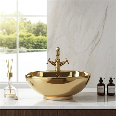Pure Concept Bowl Altın Çanak Lavabo