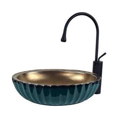 Pure Concept Yeşil Rose Gold Tezgah Üstü Çanak Lavabo