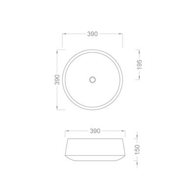 Pure Concept Mat Siyah Altın Çanak Lavabo