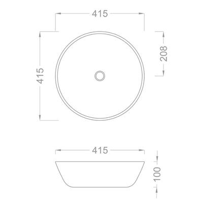 Pure Concept Mat Siyah Altın Çanak Lavabo