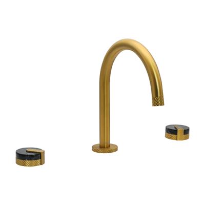Pure Concept Royce Fırçalanmış Altın 3 Delikli Lavabo Bataryası