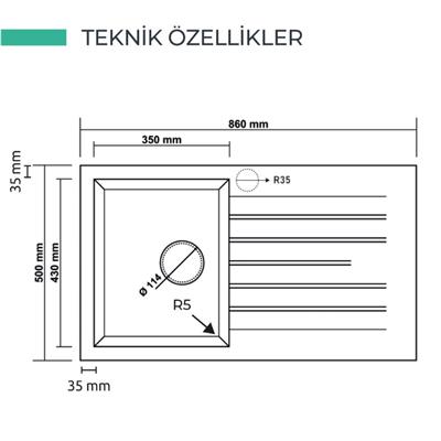P004 TROYA 86 Krem Granit Evye