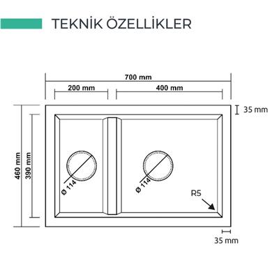 P018 PERGAMON Beyaz Granit Evye