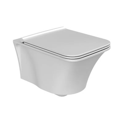 Turkuaz ibiza Rimless Asma Klozet + Yavaş Kapanan Kapak