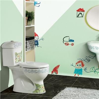 Turkuaz Yumurcak Alttan Çıkışlı Klozet Set