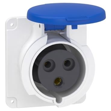 3x32A, monofaze, 2P+T, IP44, VİDALI Düz Makine Prizi