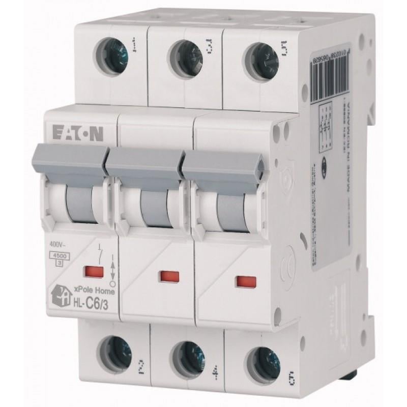 HL-C6/3 Minyatür Devre Kesici - 4,5kA - C eğrisi - 3x6A