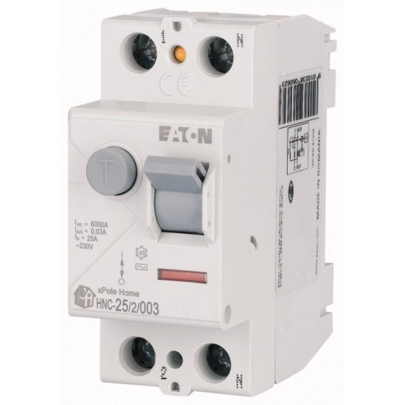HNC-25/2/003 Artık Akım Devre Kesiciler (AC tipi) 2x25A, 6kA, 30mA