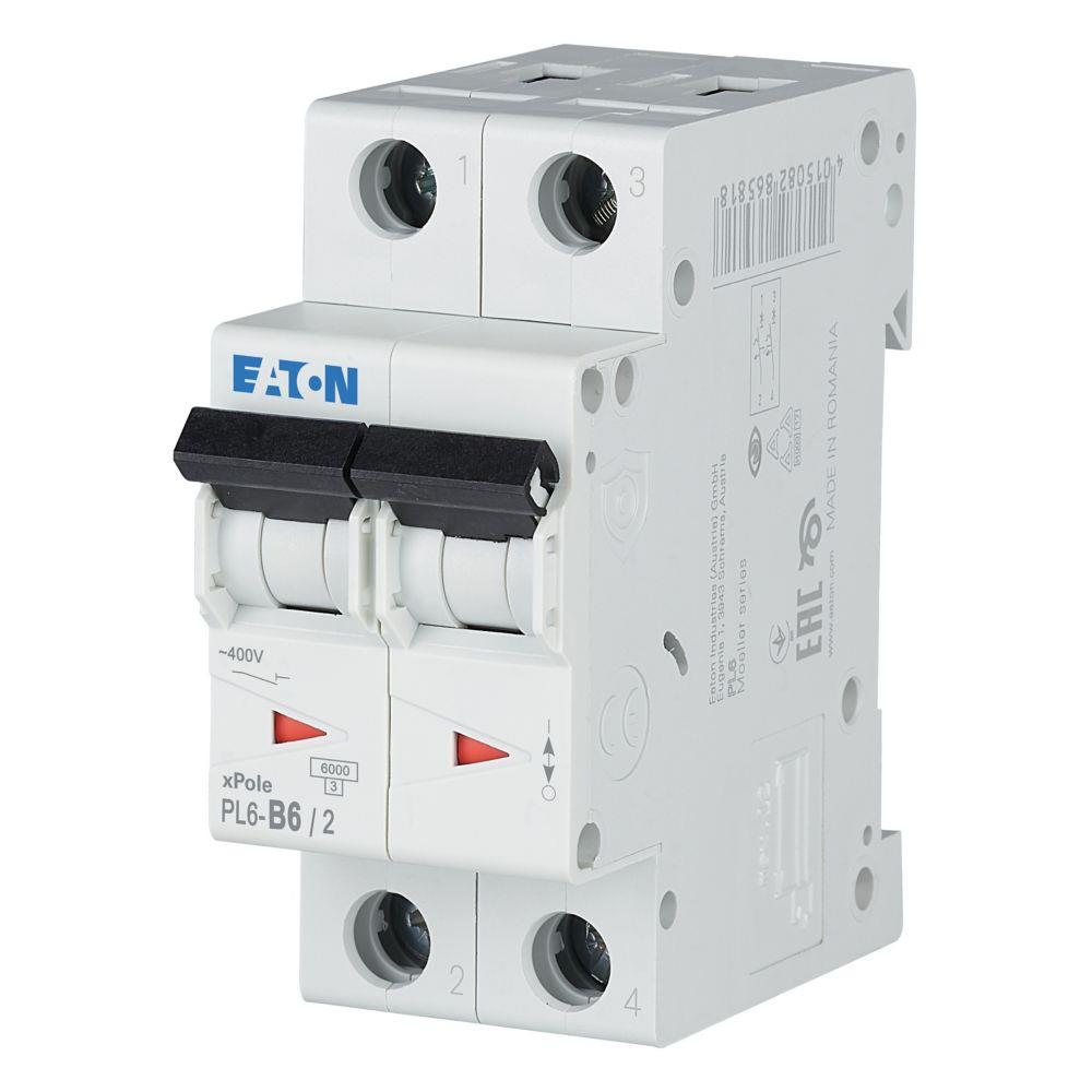 PL6-B6/2 Minyatür Devre Kesici - 6kA - B eğrisi - 2x6A