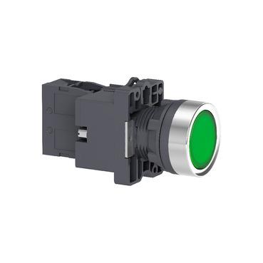 1 NA Yeşil Işıklı, yaylı butonlar  24 VDC