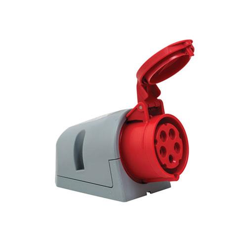 5x16A. IP44 DUVAR PRİZİ EĞİK GÖVDELİ VİDALI BAĞ.