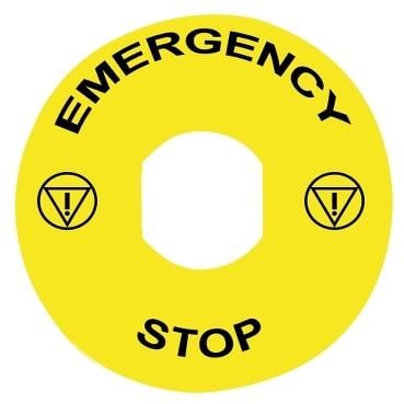 E. STOP LEGEND PLATE