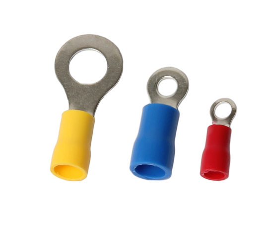 KPI-Y-801 Kablo Pabucu Yuvarlak Tip 0,5-1,5 mm2 (M8) İzoleli, Kırmızı (RV1-8) 